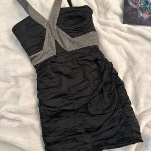 BCBGMAXAZRIA sz 6 Vintage Glam Avante Garde Punk 90’s Goth Dress